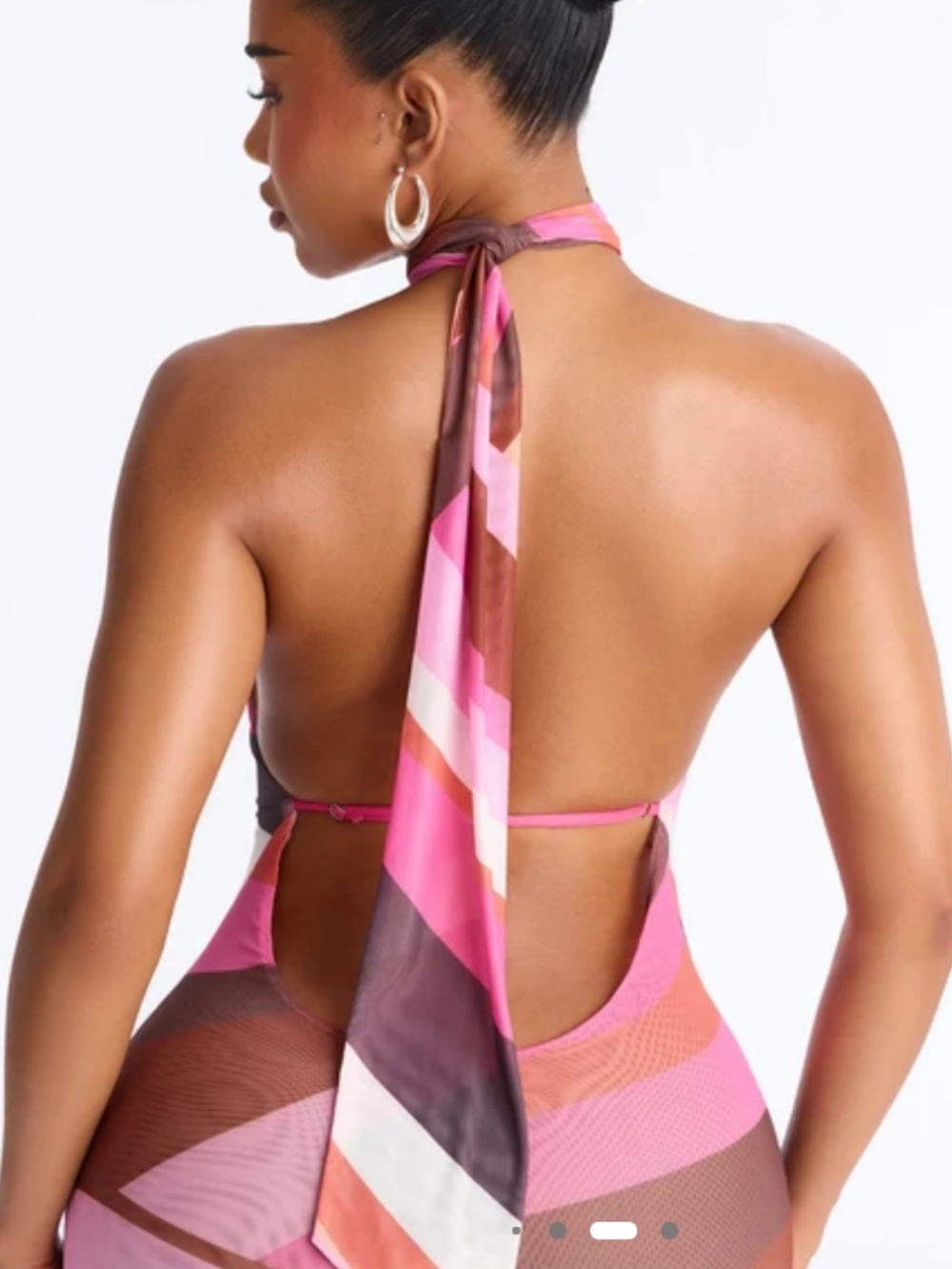 Fashion nova Rowan Scarf Backless Mesh Maxi Dress - Picture 2 of 3